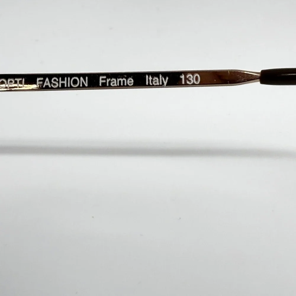 Opti-Fashion Gold Rimless‎ Eyeglass Frames Italy 50-17-130 Vintage Eyewear 22828